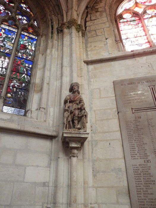 groupe sculpté : Saint Roch et l’ange