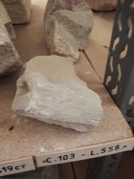 fragment sculpté : Nez d'une tête (n°103) - © Ministère de la Culture (France), Conservation des antiquités et des objets d’art de l'Yonne – Tous droits réservés