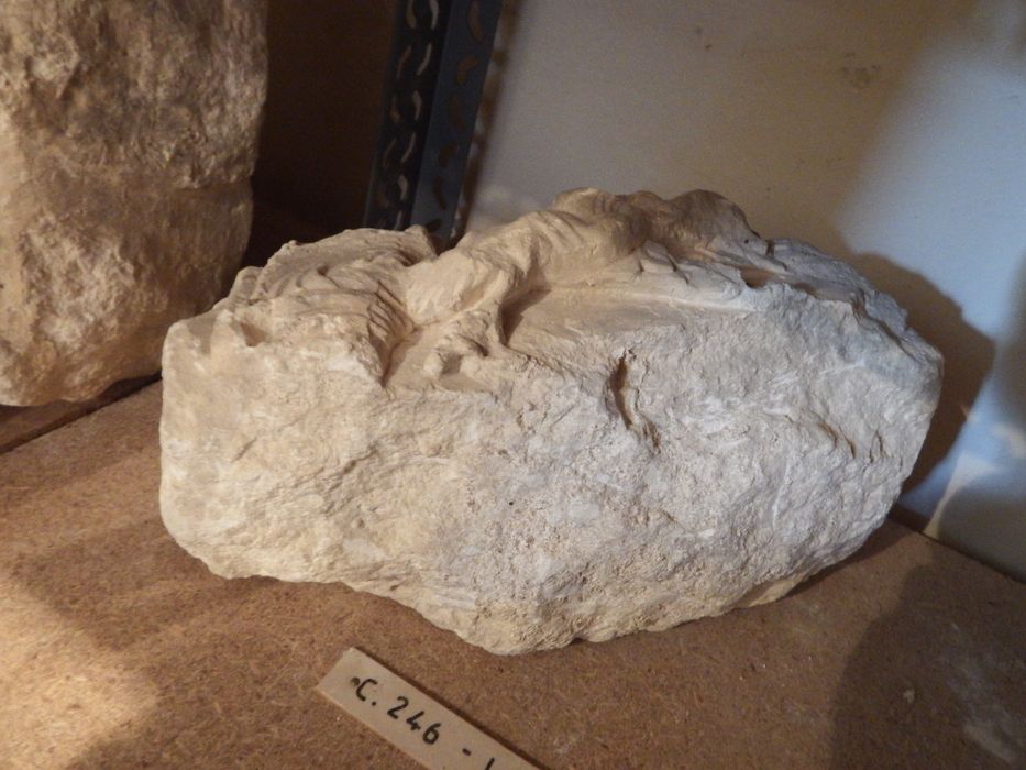fragment de chapiteau historié (n°246) - © Ministère de la Culture (France), Conservation des antiquités et des objets d’art de l'Yonne – Tous droits réservés