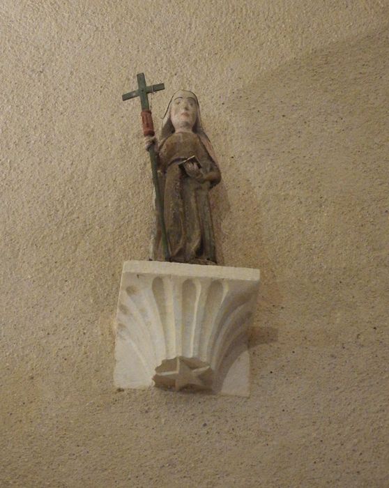 statue : Abbesse (sainte Brigide ?)