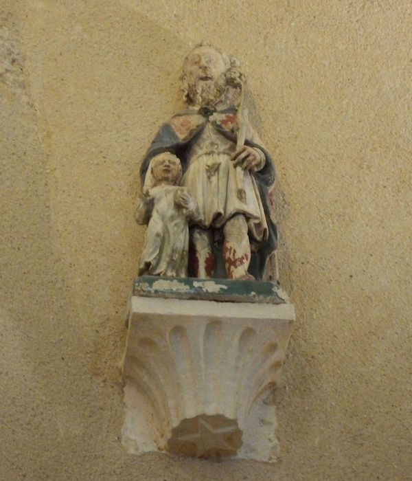 groupe sculpté : Saint Joseph et l'enfant Jésus