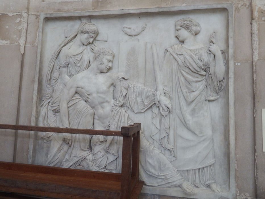 monument cénotaphe du duc de Berry : le Duc de Berry mourant consolé par la Religion