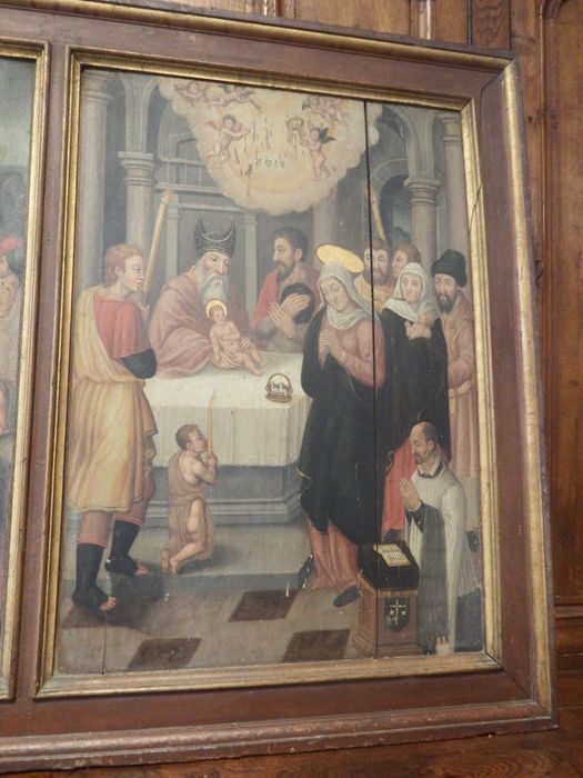 triptyque : Présentation au temple