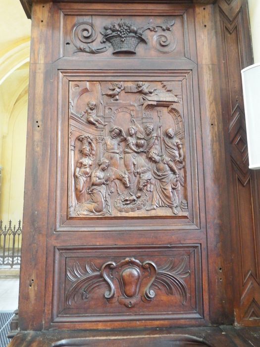 chaire à prêcher : La Nativité, détail