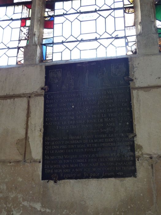 plaque funéraire de Jean Soufflot