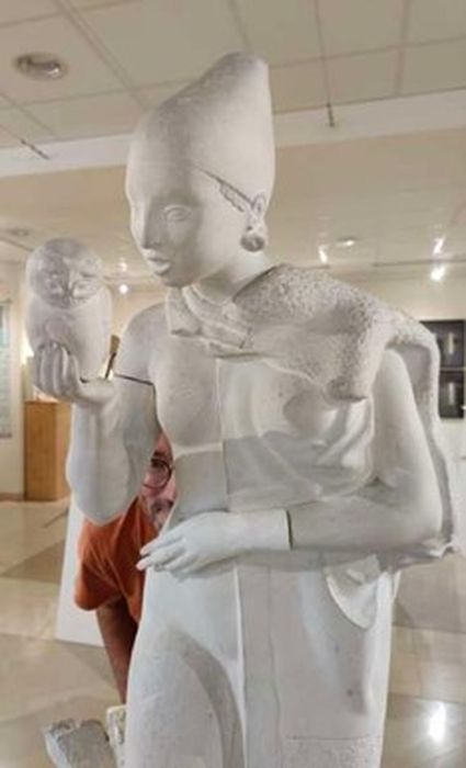 sculpture : Minerve, vue partielle - © Ministère de la Culture (France), Conservation des antiquités et des objets d’art de l’Essonne – Tous droits réservés
