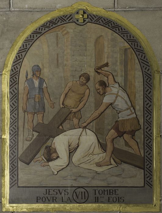 tableau (chemin de croix), détail de la station 7