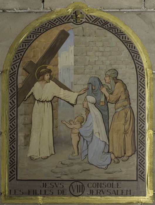 tableau (chemin de croix), détail de la station 8
