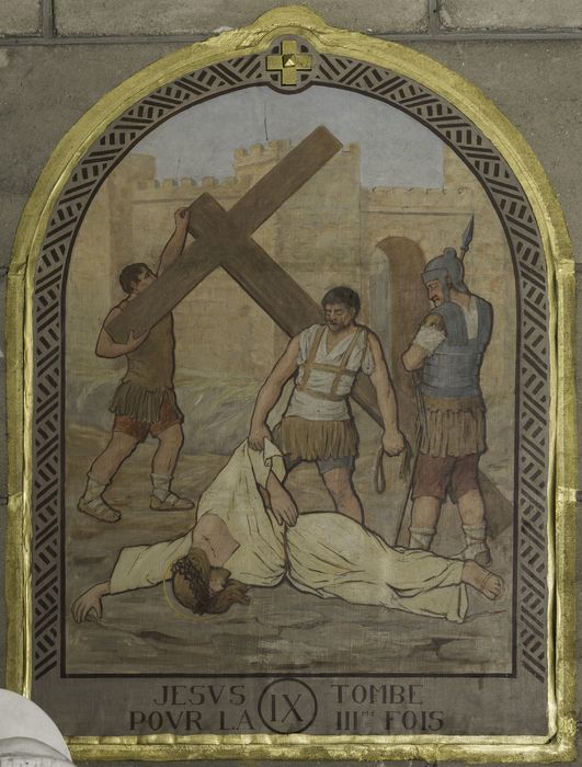 tableau (chemin de croix), détail de la station 9