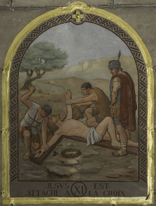 tableau (chemin de croix), détail de la station 11