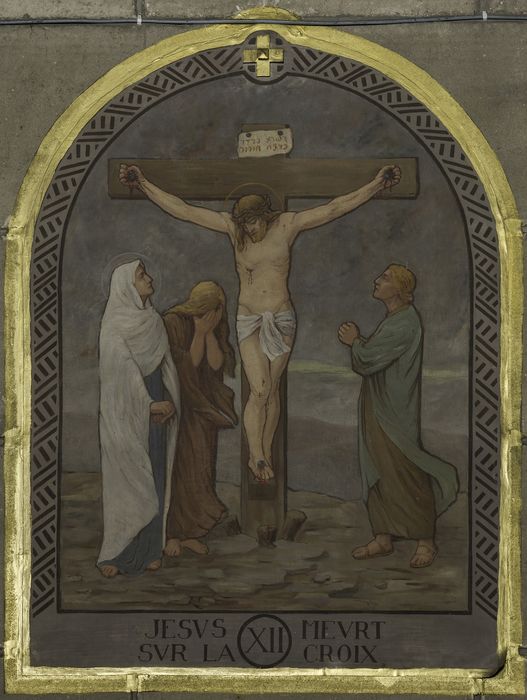 tableau (chemin de croix), détail de la station 12