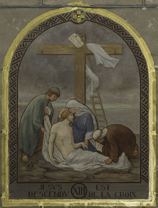 tableau (chemin de croix), détail de la station 13