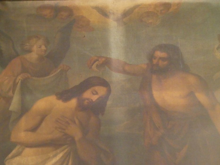 tableau : Baptême du Christ, vue partielle - © Ministère de la Culture (France), Conservation des antiquités et des objets d’art de Seine-Saint-Denis – Tous droits réservés