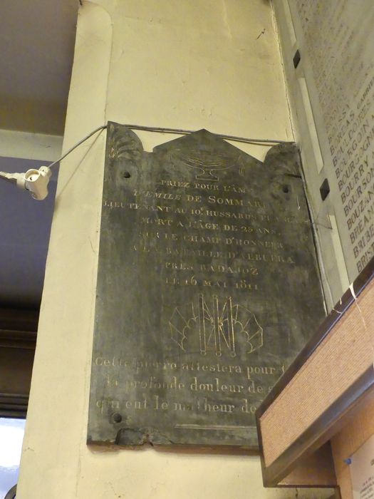dalle funéraire d'Emile de Sommariva - © Ministère de la Culture (France), Conservation des antiquités et des objets d’art de Seine-Saint-Denis  – Tous droits réservés 