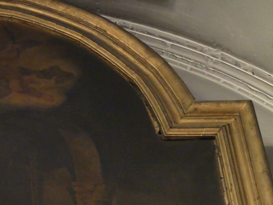 Tableau : Saint Médard couronnant la rosière, détail