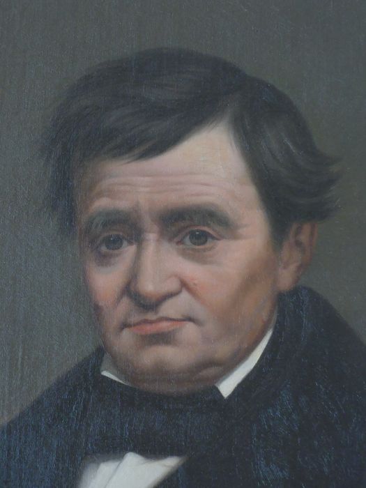 tableau : portrait de Louis Georges Mulot, vue partielle - © Ministère de la Culture (France), Conservation des antiquités et des objets d’art de Seine-Saint-Denis – Tous droits réservés