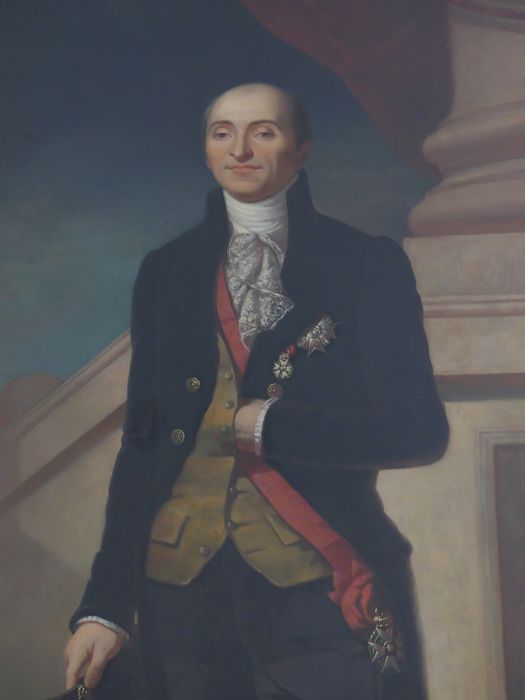 tableau : portrait en pied de Lacépède, vue partielle - © Ministère de la Culture (France), Conservation des antiquités et des objets d’art de Seine-Saint-Denis – Tous droits réservés