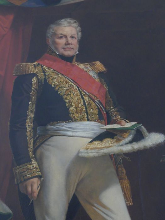 tableau : portrait en pied du maréchal Maison, vue partielle - © Ministère de la Culture (France), Conservation des antiquités et des objets d’art de Seine-Saint-Denis  – Tous droits réservés 