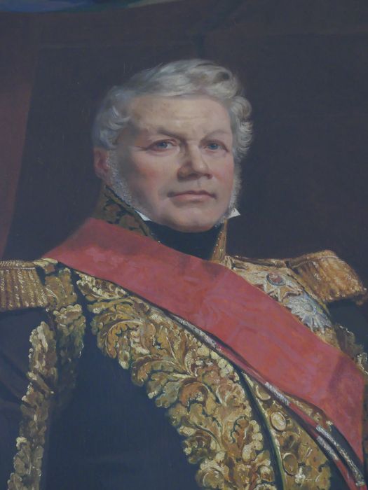 tableau : portrait en pied du maréchal Maison, vue partielle - © Ministère de la Culture (France), Conservation des antiquités et des objets d’art de Seine-Saint-Denis – Tous droits réservés