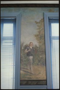 peinture monumentale : Vigneron et sa hotte