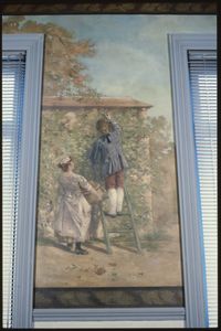 peinture monumentale : Cueillette des pêches