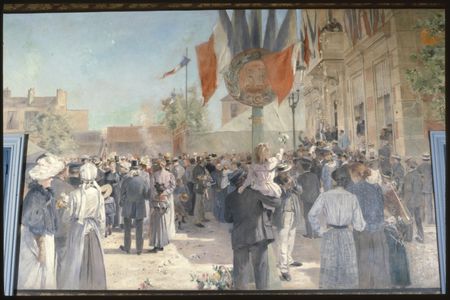 Peinture monumentale : Couronnement de la rosière