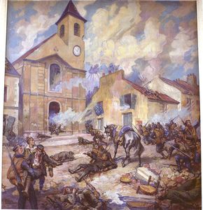 tableau : Les Combats du Bourget en 1870