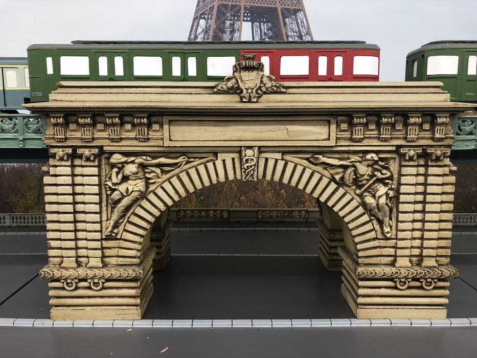 maquette d'instruction du réseau ferré dite maquette de Lagny, détail du viaduc de Passy