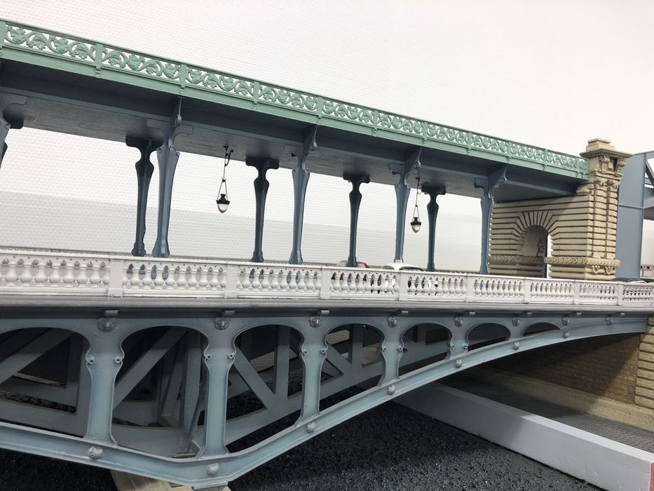 maquette d'instruction du réseau ferré dite maquette de Lagny, détail du viaduc de Passy