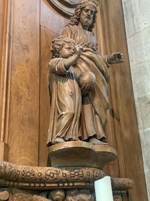 groupe sculpté : Saint Joseph et l’Enfant