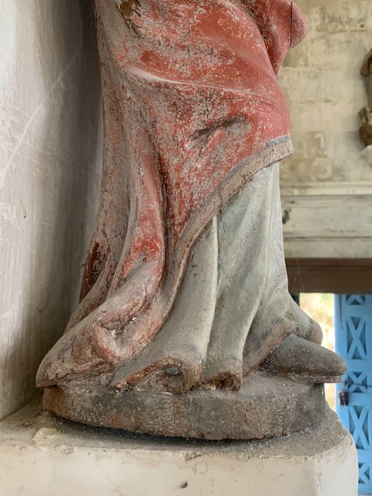 statue : Sainte Geneviève, détail