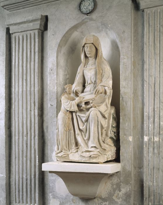 groupe sculpté : Éducation de la Vierge (l’) - © Ministère de la Culture (France), Conservation des antiquités et des objets d’art du Val-d’Oise – Tous droits réservés 