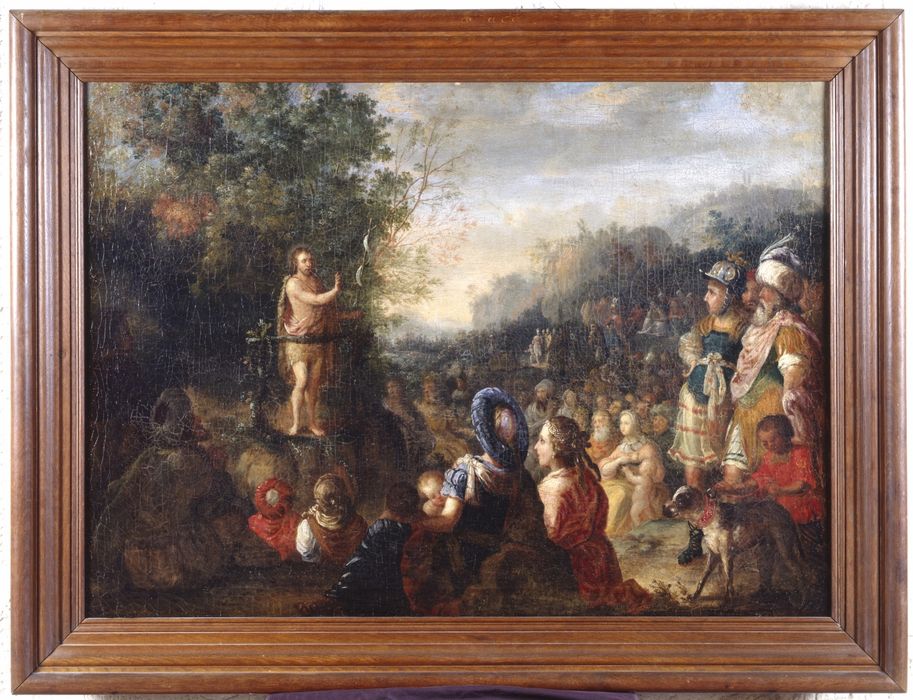 tableau : saint Jean-Baptiste prêchant - © Ministère de la Culture (France), Conservation des antiquités et des objets d’art du Val-d’Oise – Tous droits réservés 