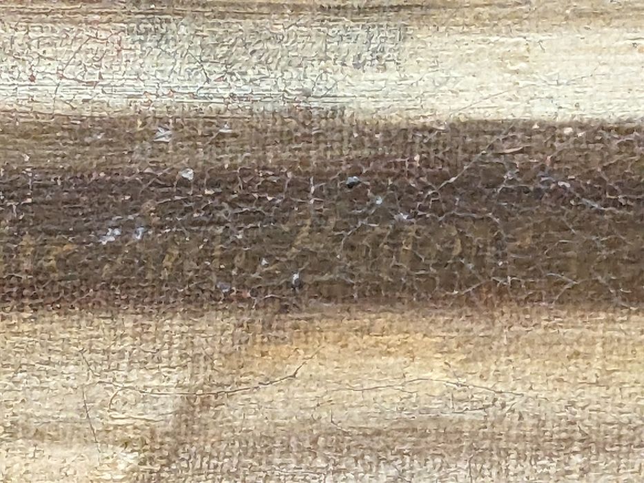 tableau : Salomé apporte à Hérodiade la tête de saint Jean-Baptiste, détail de l’inscription