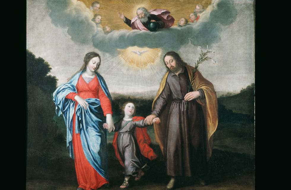 tableau : Sainte Famille - © Ministère de la Culture (France), Conservation des antiquités et des objets d’art du Val-d’Oise – Tous droits réservés 