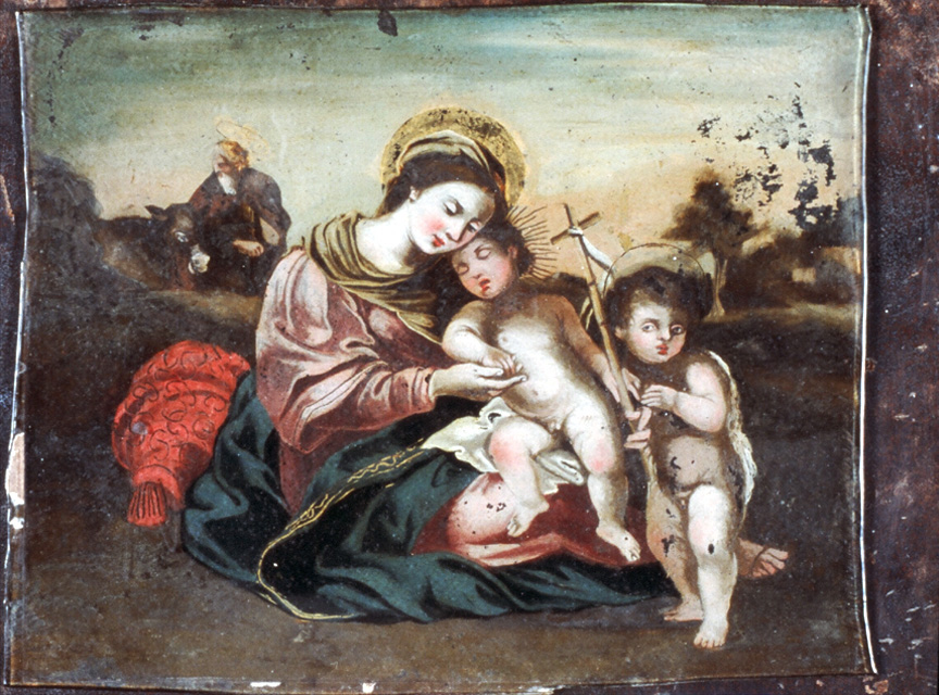 tableau : Sainte Famille avec saint Jean-Baptiste - © Ministère de la Culture (France), Conservation des antiquités et des objets d’art du Val-d’Oise – Tous droits réservés 