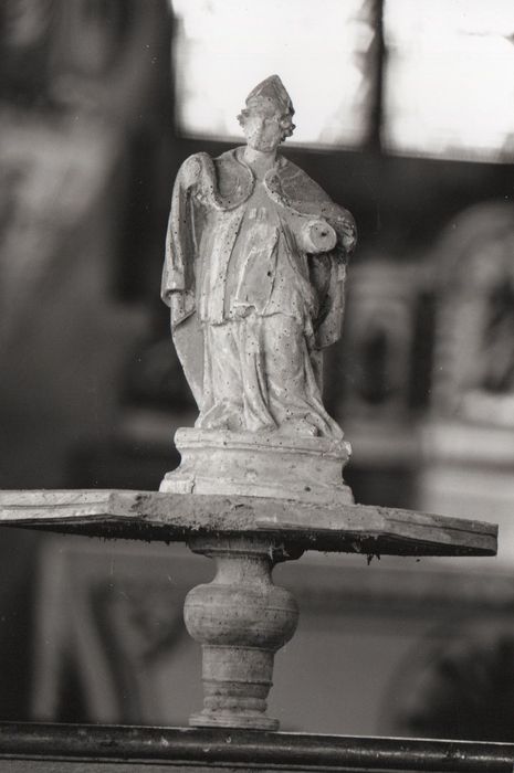 élément de bâton de procession : statuette de saint évêque (saint Léger) - © Ministère de la Culture (France), Conservation des antiquités et des objets d’art du Val-d’Oise – Tous droits réservés