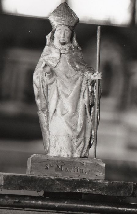 élément de bâton de procession : statuette de saint Martin évêque - © Ministère de la Culture (France), Conservation des antiquités et des objets d’art du Val-d’Oise – Tous droits réservés