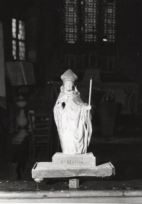 élément de bâton de procession : statuette de saint Martin évêque - © Ministère de la Culture (France), Conservation des antiquités et des objets d’art du Val-d’Oise – Tous droits réservés