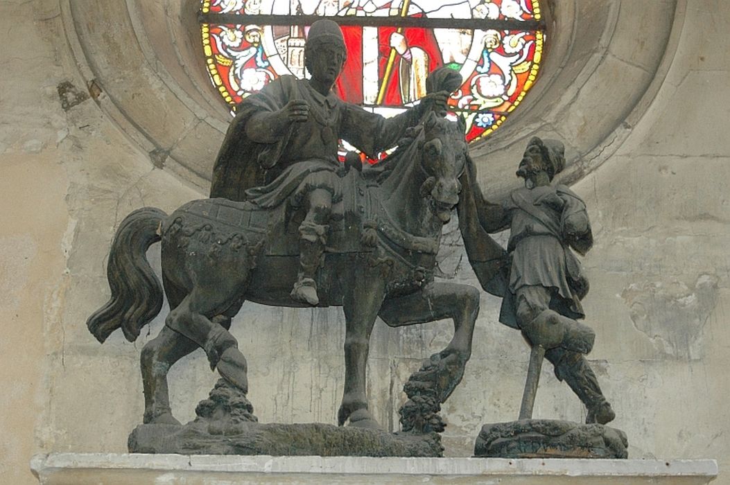 groupe sculpté : Charité de saint Martin