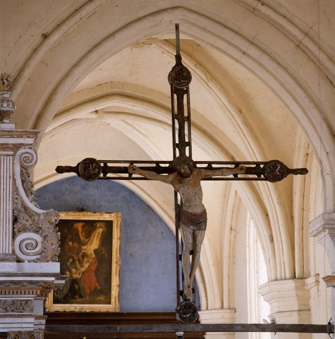 statue de poutre de gloire : Christ en croix - © Ministère de la Culture (France), Conservation des antiquités et des objets d’art du Val-d’Oise – Tous droits réservés 