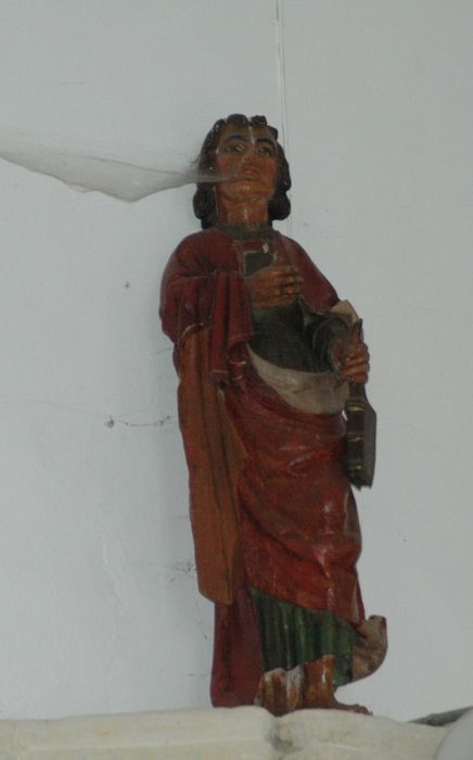 statue de poutre de gloire : Saint Jean l'Evangéliste - © Ministère de la Culture (France), Conservation des antiquités et des objets d’art du Val-d’Oise – Tous droits réservés 