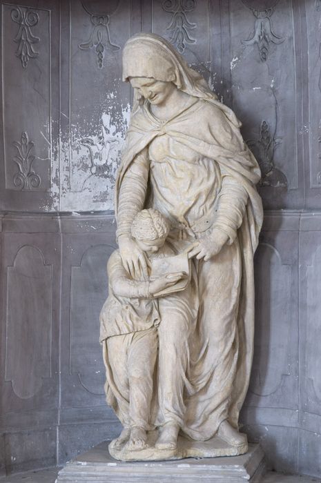 groupe sculpté : sainte Anne et la Vierge enfant - © Ministère de la Culture (France), Conservation des antiquités et des objets d’art du Val-d’Oise – Tous droits réservés 