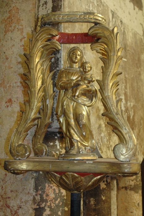 bâton de procession de confrérie : Vierge à l'enfant - © Ministère de la Culture (France), Conservation des antiquités et des objets d’art du Val-d’Oise – Tous droits réservés 