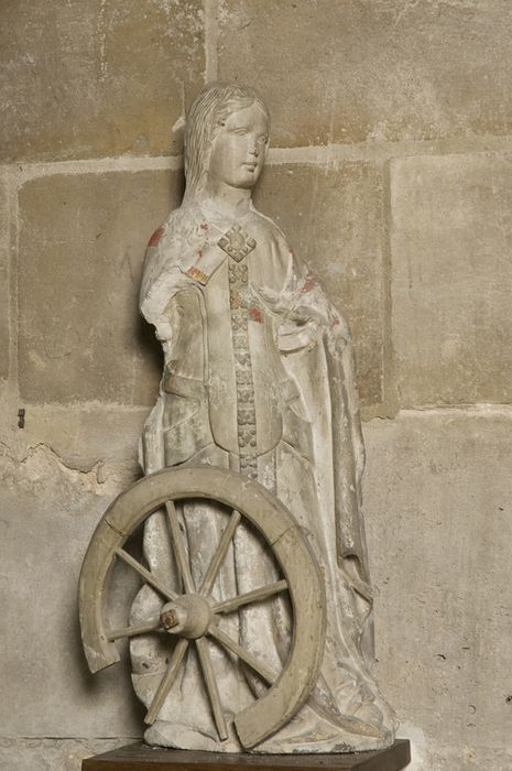 statue (statuette) : sainte Catherine d'Alexandrie