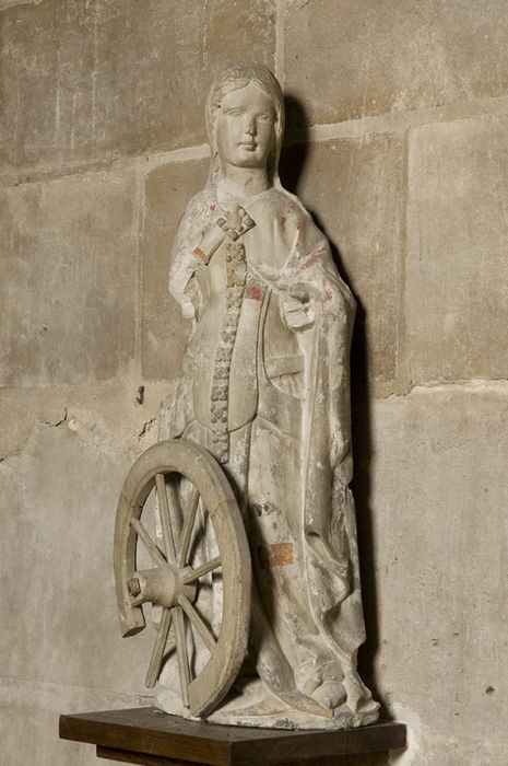 statue (statuette) : sainte Catherine d'Alexandrie