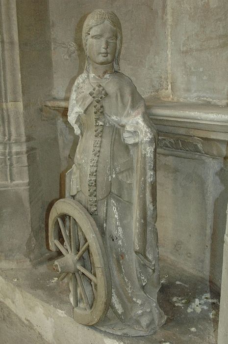 statue (statuette) : sainte Catherine d'Alexandrie