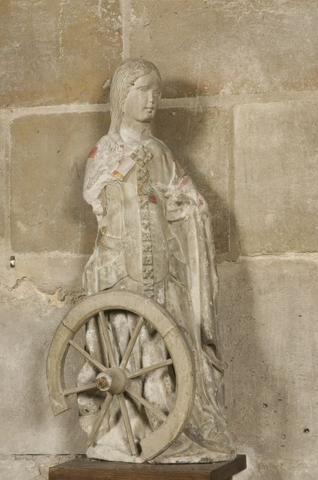 statue (statuette) : sainte Catherine d'Alexandrie