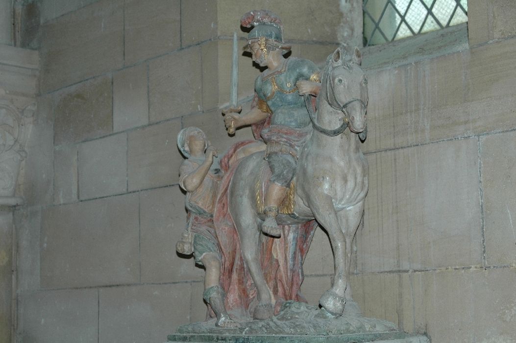 groupe sculpté : Charité de saint Martin