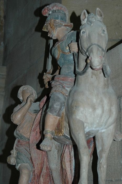 groupe sculpté : Charité de saint Martin